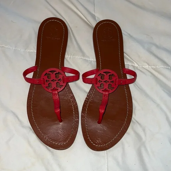 Red Tory Burch Sandals - Picture 1 of 3